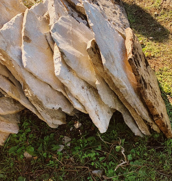 Conservation of a stone-slab-covered roof and of a traditional pathway.
